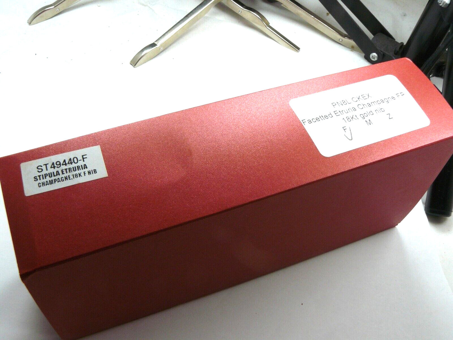 STIPULA ETRURIA CHAMPAGNE LIMITED EDITION FOUNTAIN PEN FINE 18K NIB NEW -BOX