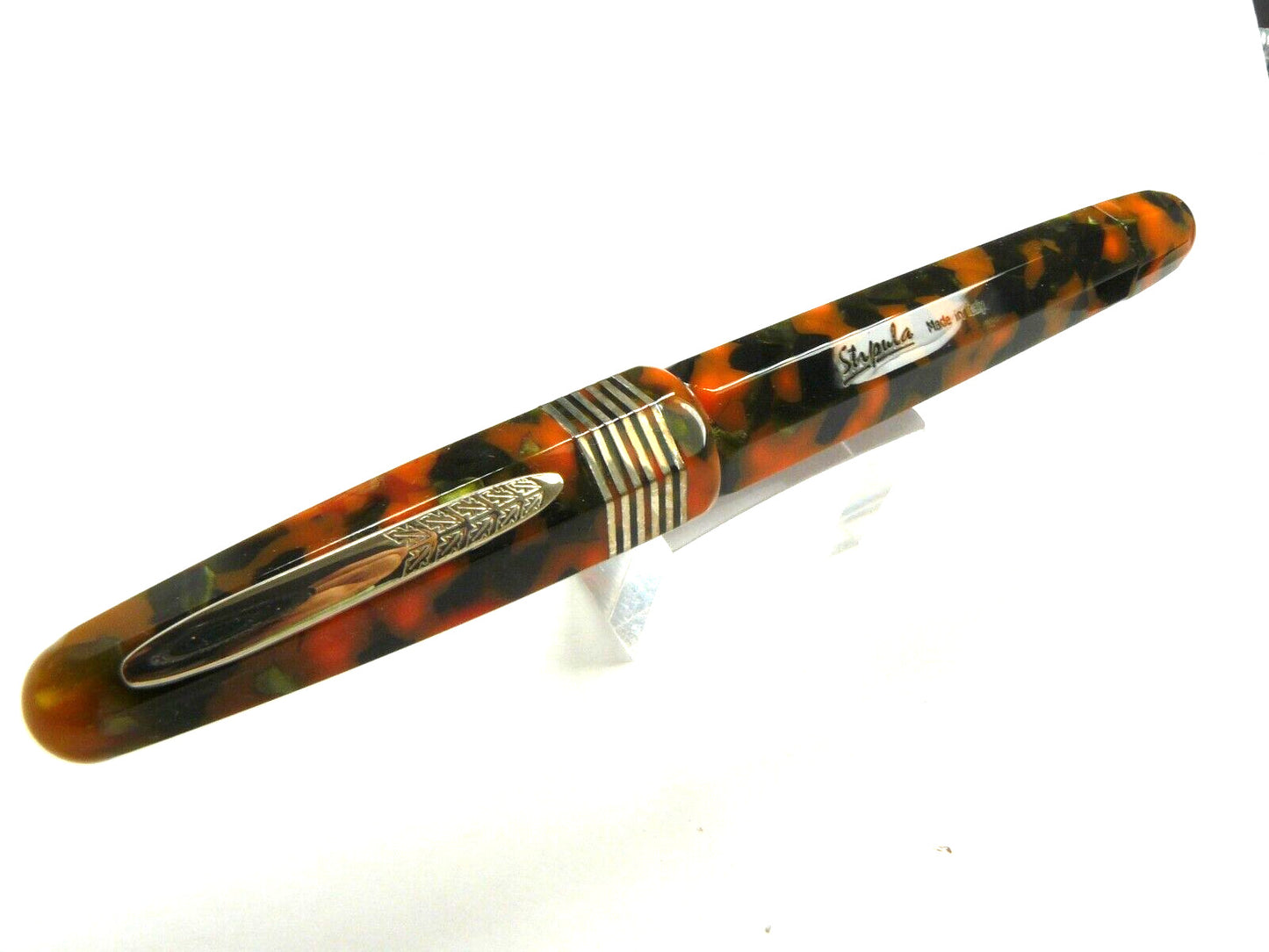 STIPULA ETRURIA PASSION FRUIT LIM. EDITION FOUNTAIN PEN MEDIUM 18K NIB NEW -BOX