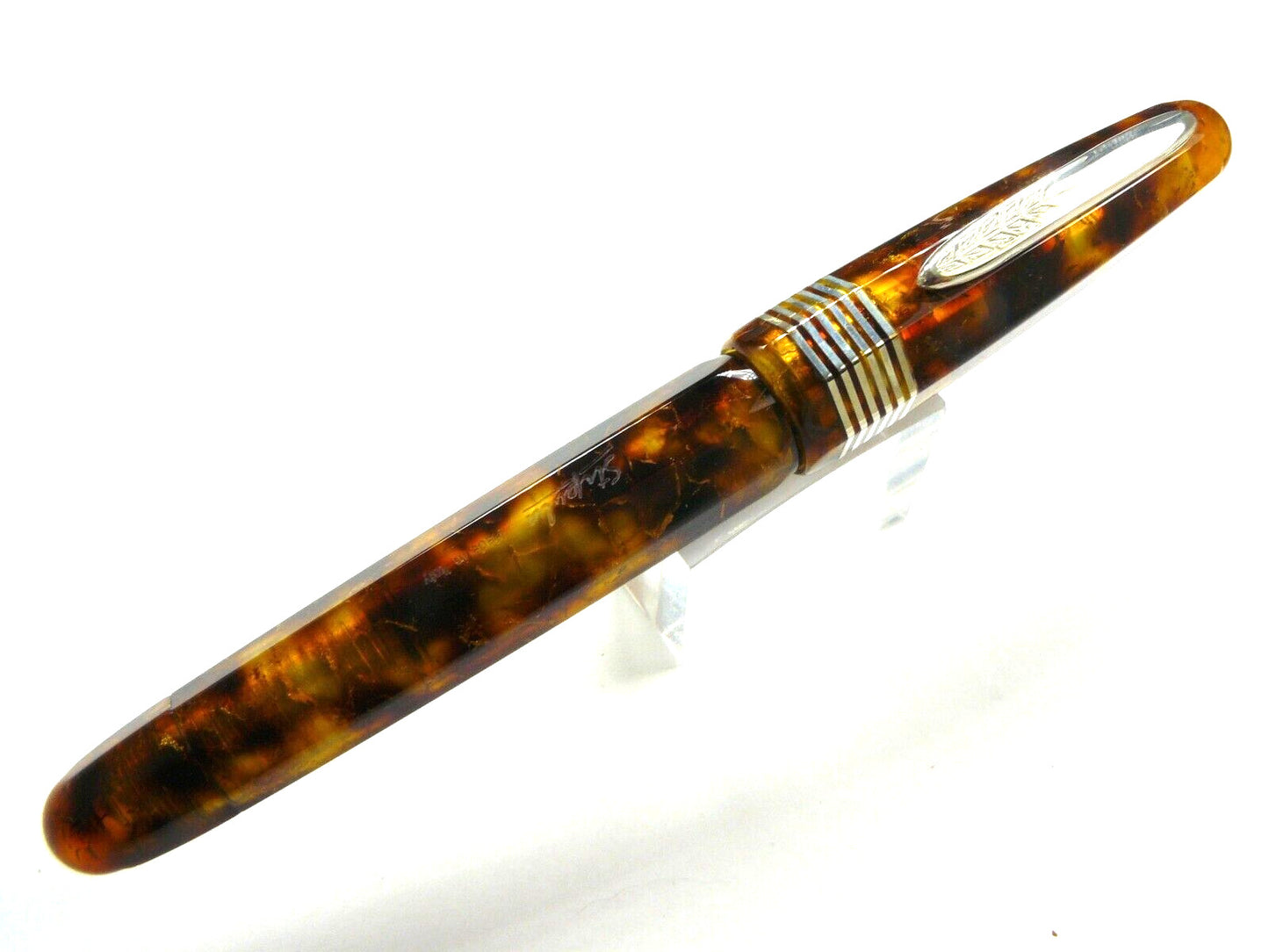 Stipula Limited Edition Facetted Fountain Pen Wild Honey 14K Gold Fine Nib  New