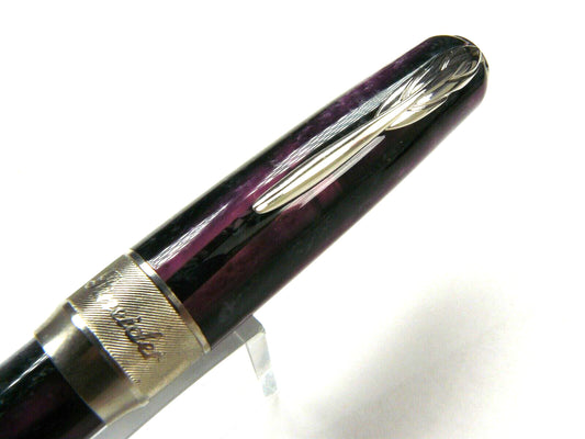 PINEIDER ARCO VIOLET FOUNTAIN PEN 14K MEDIUM NIB NEW- BOX