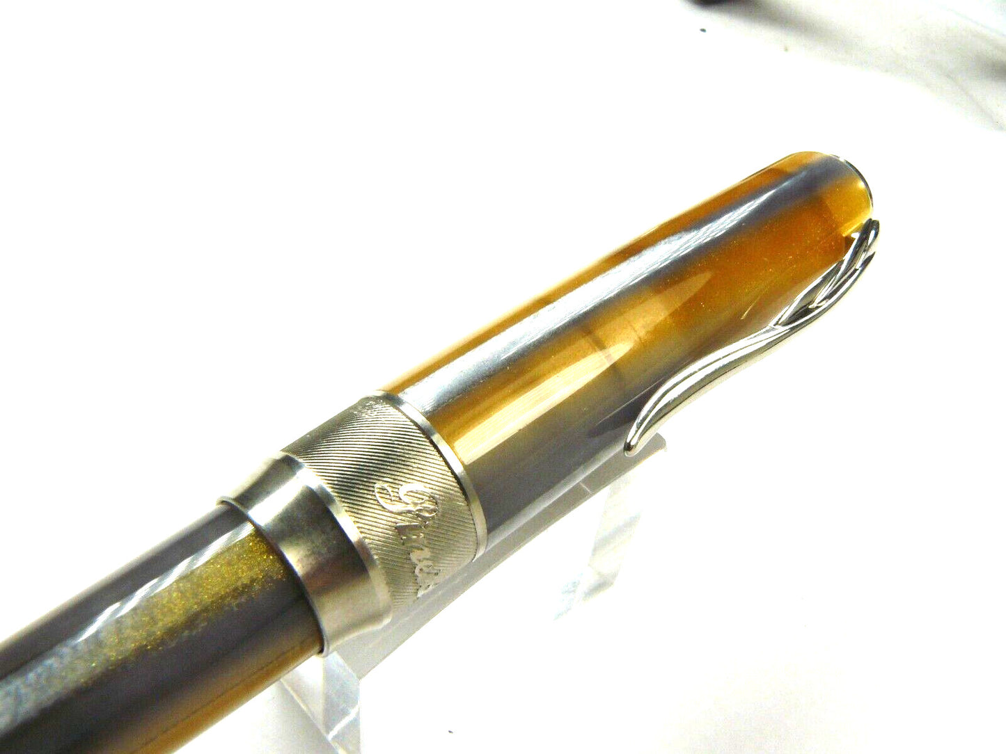 PINEIDER ARCO BYSANTIUM FOUNTAIN PEN - GOLD STONE (LIMITED EDITION) 14K FINE NIB