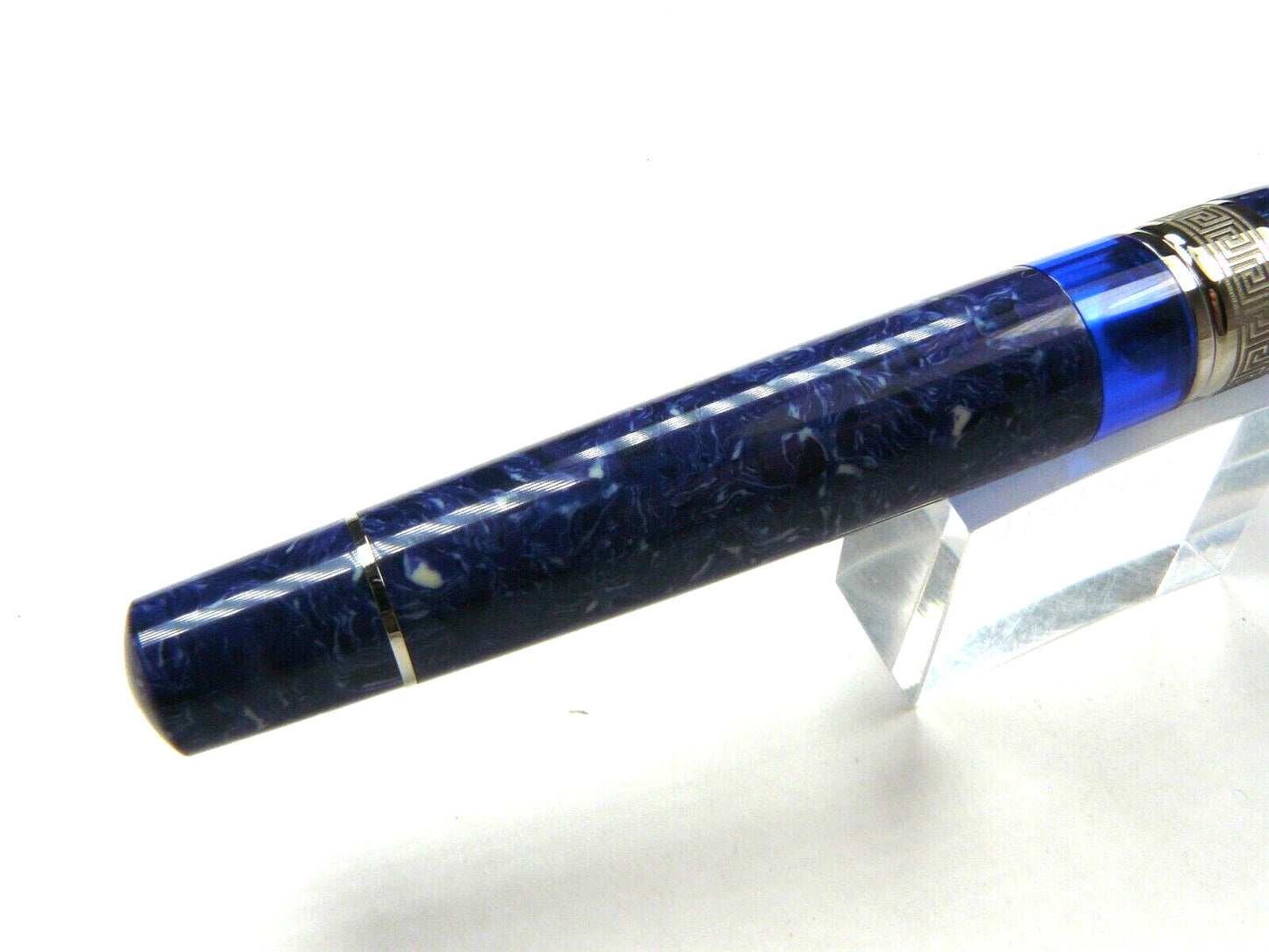 Delta Lapis Blue Celluloid Limited Edition 188 Fountain Pen 14K 1.1 stub nib #78